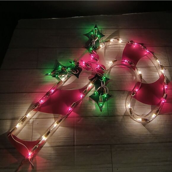 Vintage Christmas Holiday Impact Plastics Lighted Candy Cane Home Decor 18"in - Picture 6 of 10